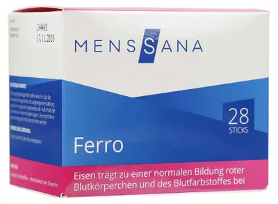 Produktbild von FERRO MENSSANA Pulver 28X2g PZN 09533979