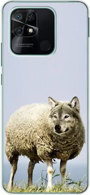 Produktbild von König Design Hülle kompatibel mit Xiaomi Redmi 10C Kunststoff Soft Handyhülle - Handy Case Wolf im Schafspelz