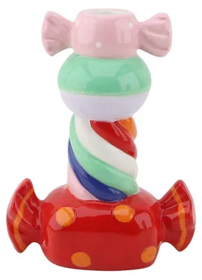 Zdjęcie produktu dla Podсвечник - Karmelowe cukierki w kształcie listków - Wielokolorowe - 13x7x20 cm
