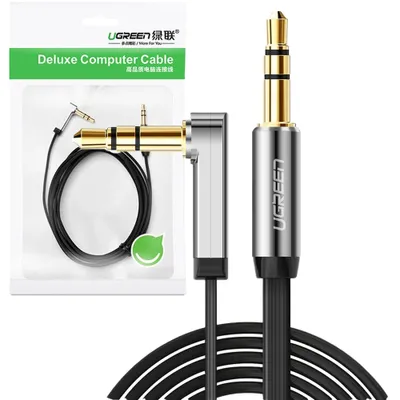 Zdjęcie produktu dla Ugreen Płaski Kabel Przewód Audio Aux 3,5 Mm Mini Jack 2M Srebrny (10599)