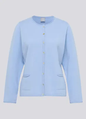 Produktbild von Rabe Cashmere Pullover für Damen mit Rundhalsausschnitt, Hellblau, Größe 38