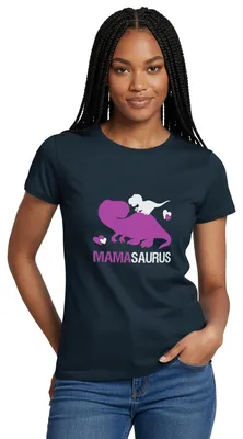 Produktbild von Spreadshirt Mamasaurus | Geschenk Mama Dino Frauen T-Shirt, S, Navy