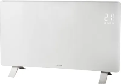 Obrázek produktu pro SENCOR SCF 4740WH Konvektor, skleněný povrch, Ovládání aplikací Sencor HOME (iOS / Android), 2 nastavení ohřevu, teploty 5–45°C, LED displej, funkce ztlumení displeje, IP24, 2400W