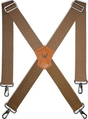 Zdjęcie produktu dla Szelki męskie khaki 5 cm wytrzymałe do spodni regulowane