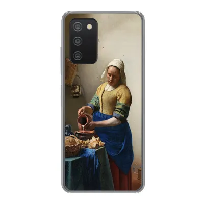 Produktbild von MuchoWow® Handyhülle Schutzhülle Hülle für Samsung galaxy a73 Das Milchmädchen - Vermeer - Alte Meister Silikon Softcase Handy Hülle - Handyhülle