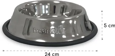 Produktbild von Hundenapf Trinkschale Napf 250 ml Edelstahl Gummierung rutschfest