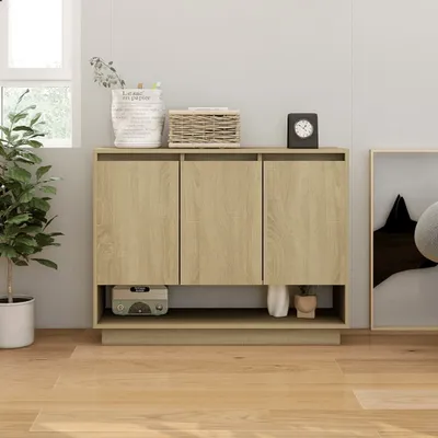 Produktbild von vidaXL Sideboard Sonoma-Eiche 97x31x75 cm Holzwerkstoff