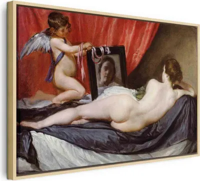 Zdjęcie produktu dla Włoski obraz na płótnie - Wenus z Rokeby (Diego Velázquez) 90x60 cm Reprodukcje l-E-11834-b-a