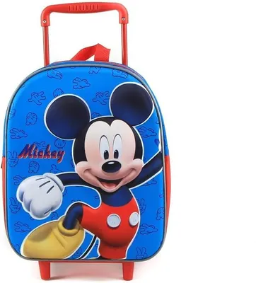 Produktbild von Mickey Mouse Maus 3D Trolley Rucksack Kindergarten Tasche Kindertrolley