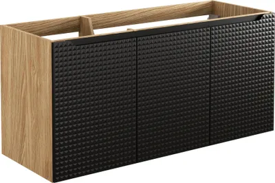 Obrázek produktu pro Koupelnová skříňka 120 cm pod umyvadlo černý dub 3 dveře moderní