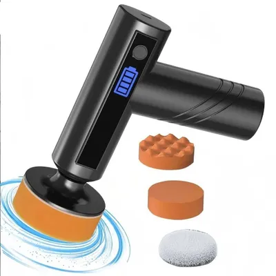 Produktbild von Autopoliermaschine - Handpoliermaschine - Kabellos - 4500 mAh - 10 Geschwindigkeitsstufen - Zum Polieren und Wachsen