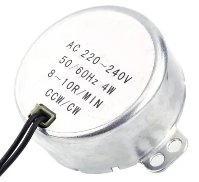 Synchronmotor 220–240 V AC, 4 W, 8–10 U/min, CW/CCW, leise