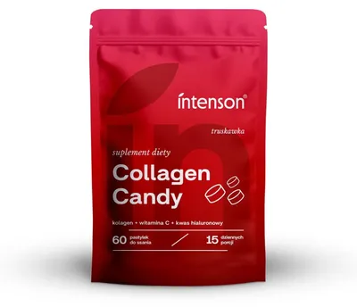 Productafbeelding van Intenson Collageen Kauwtabletten, 60 stuks, met aardbeismaak