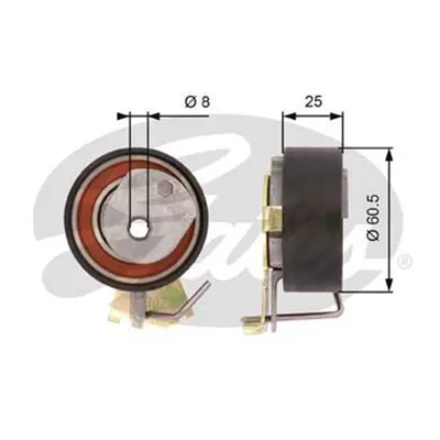 Produktbild von Gates Zahnriemensatz für Citroen Berlingo C2 C3 Xsara Peugeot 1007 106 206
