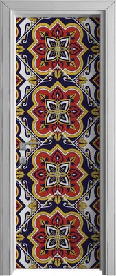 Produktbild von Tür Selbstklebende 70x210 cm Türfolie Türtapete Klebefolie - Portugiesische Fliese