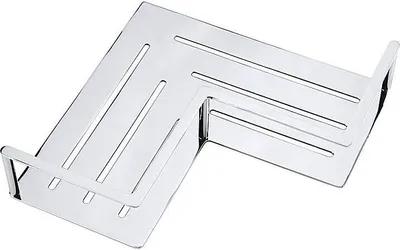 Produktbild von BYTRO Eckseifenkorb Edelstahl Chrom poliert 250x335x65 mm für Bad & WC >> zum Bohren