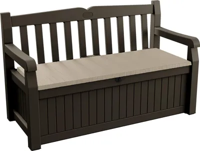 Produktbild von Dmora Sitztruhe Outdoor Chestermere 140x60x84h cm Braun, Rückenlehne Wasserdicht