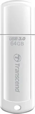 Produktbild von Transcend JetFlash 730 64GB USB 3.0, 64 GB, USB Typ-A, 3.2 Gen 1 (3.1 Gen 1), Kappe, 8,5 g, Weiß