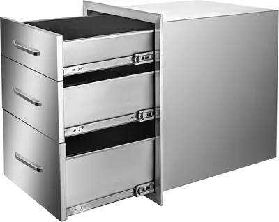 Zdjęcie produktu dla Szafka gastronomiczna 3 szuflady do zabudowy 35.6 x 51.6 x 58.8 cm