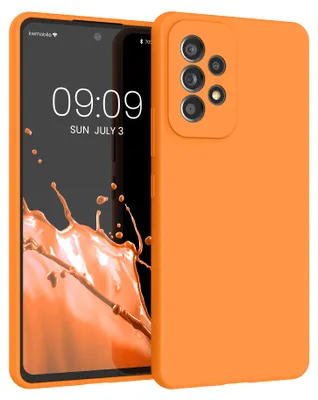 Produktbild von kwmobile Handyhülle für Samsung Galaxy A53 5G Hülle - Case Silikon - Kabelloses Laden - Schutzhülle Cover in Fruity Orange