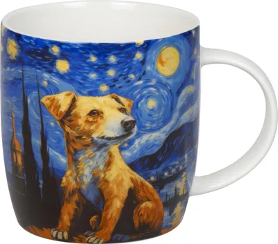 Image de Könitz Mug Arty Animals - Van Goghs Dog, New Bone China, Coloré, 400 ml, 11 7 275 2919