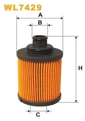 Produktbild von Ölfilter WIX FILTERS WL7429 Filtereinsatz für OPEL Corsa D Schrägheck (S07) Corsa C Schrägheck (X01) Meriva A (X03) Astra H Caravan (A04)