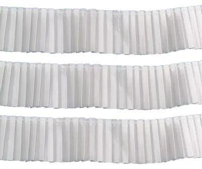Kantenruschen 5m, 3cm breit, Chiffon, Schwarz