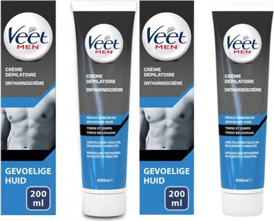 Productafbeelding van Veet Men ontharingscrème voor gevoelige huid 200 ml 2 stuks