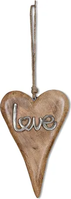 Produktbild von Aufhänger Mango Holz Schriftzug Love H26cm Wanddeko Türschild Holzdeko Deko
