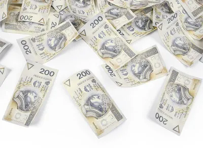 Zdjęcie produktu dla Tuba strzelająca konfetti z banknotami 200 zł, 60 cm