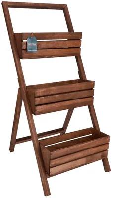 Produktbild von KOTARBAU® Blumenetagere Blumentreppe 3 Etagen für Pflanzen 46x58x105 cm Braun