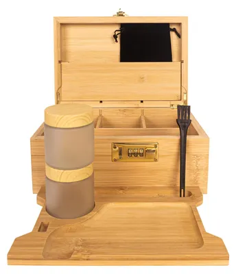 Productafbeelding van Opbergboxen van hout met sloten, sets van opbergboxen, schalen, glazen, accessoires, opberggereedschap