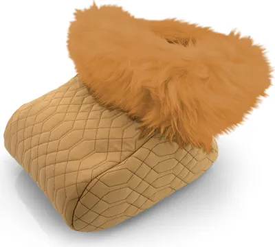 Produktbild von Fußsack Fußwärmer Lammfell hochwollig Camel Fellfarbe Camel
