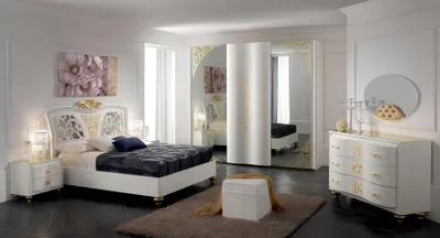 Immagine prodotto di Letti design moderno, letti in legno, strutture letto dorate, letti matrimoniali
