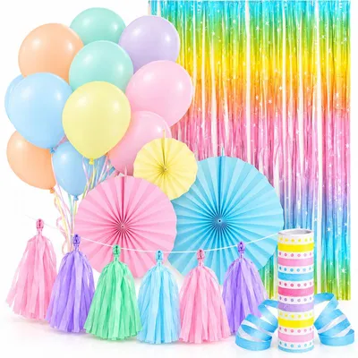Produktbild von Pastell Partydeko Partyset Kindergeburtstag Geburtstag Deko