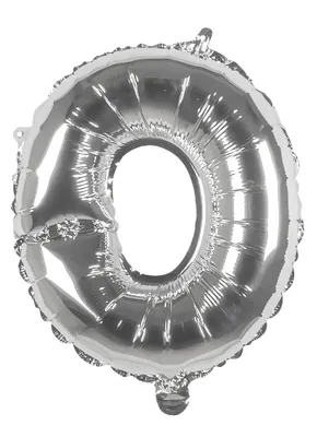 Produktbild von Folienballon silber 36 cm Buchstabe O