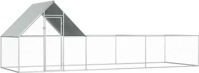 Image de The Living Store Poulailler 6x2x2 m Acier galvanisé