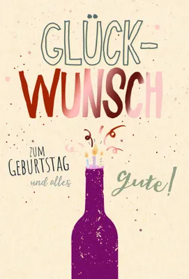 Produktbild von Geburtstag Glückwunschkarte mit Umschlag - folienfrei unverpackt