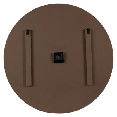 Immagine prodotto di Orologio da parete Clayre & Eef Ø 60 cm Bianco Marrone MDF Mappa del mondo