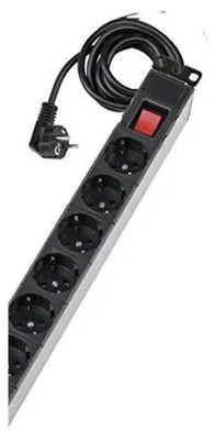 Elektroblock 19 Zoll, 5 französische Steckdosen, mit Kabel