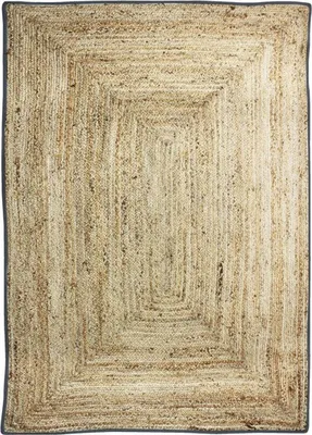 Immagine prodotto di Tappeto in iuta e cotone a righe grigio scuro 120x170