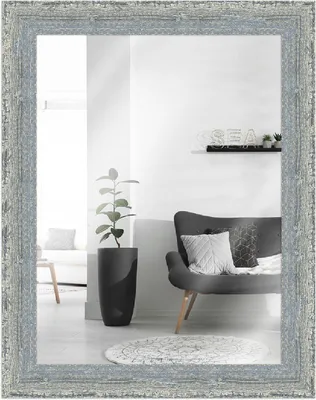Produktbild von MendeFrames H610 Wandspiegel Vintage-Look grau 70x70 cm
