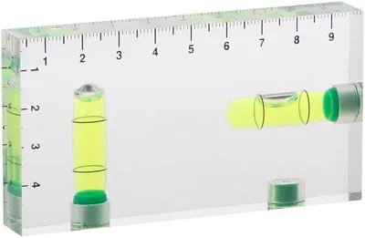 Obrázok produktu pre Vodováha, transparentná, magnetická základňa, pre presné merania, 2 bubliny