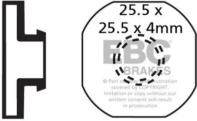 Zdjęcie produktu dla CFA274 - Klocki hamulcowe rowerowe (organiczne) EBC Brakes