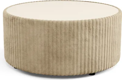 Produktbild von Masseno Polster-Couchtisch LINEO 89 cm Kaffetisch für Wohnzimmer Sofatisch Wohnzimmertisch Beige