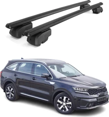 Obrázok produktu pre Priečne strešné nosiče pre Kia Sorento X-Line 2020–2023, hliník, čierna farba, ABE