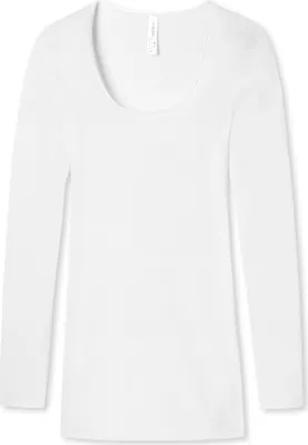 Produktbild von Schiesser unterhemd shirt langarm Feinripp - Luxury Weiss 40