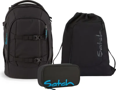 Produktbild von Satch PACK Black Bounce Schulranzen-Set 3-tlg., Mäppchen + Sportbeutel