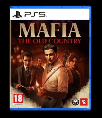 The cover art for the video game Mafia: The Old Country, showing several characters in period clothing.