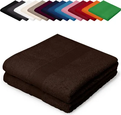 Produktbild von DOPPELPACK Handtücher 50x100 cm 100% Baumwolle, Farbe: Braun
